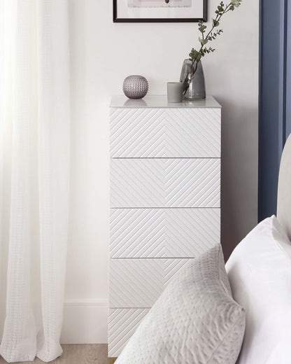 Noah White Gloss Tallboy