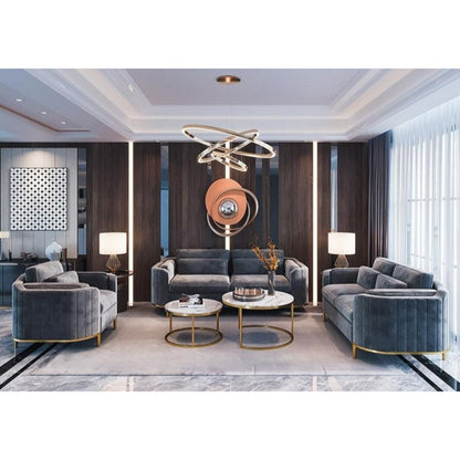 Suki Sofas Suite Sets in Luxury Grey Velvet