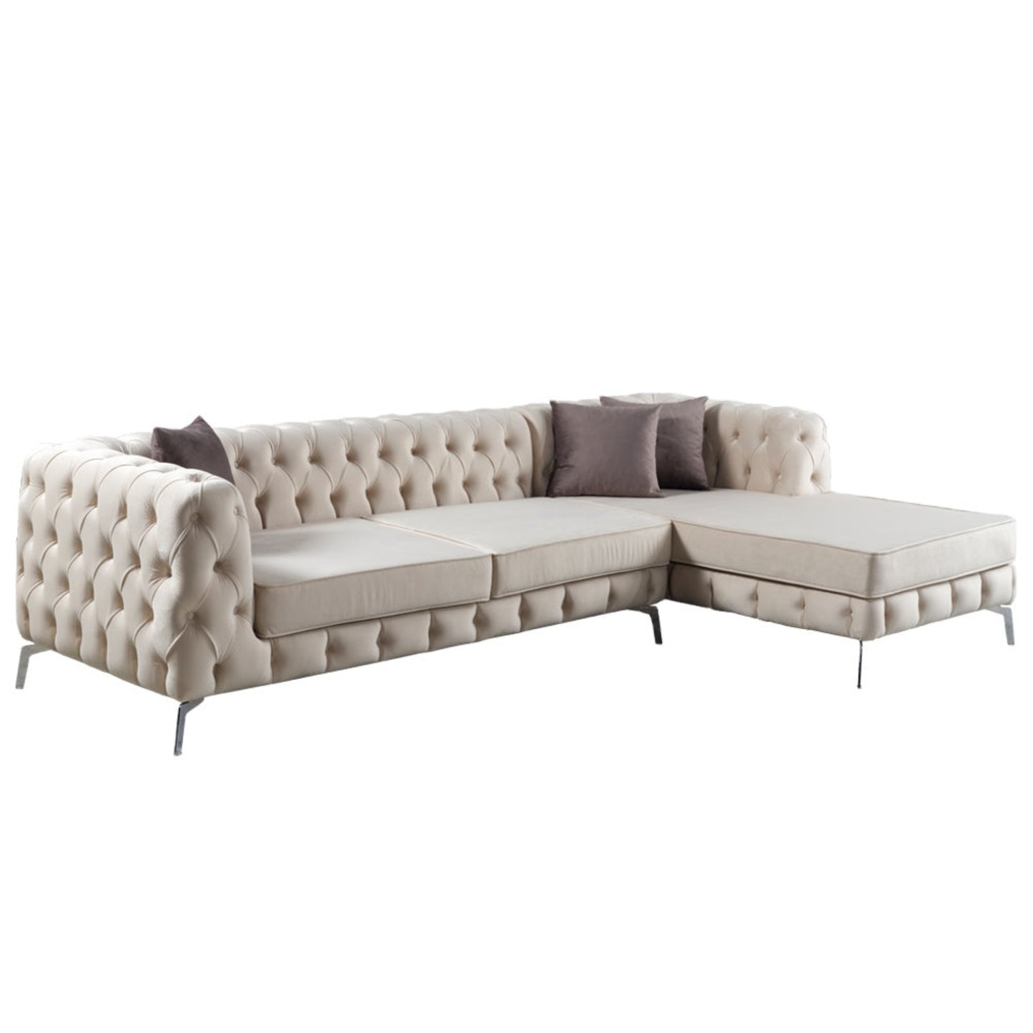 Shendi Chesterfield Cream Corner Sofa