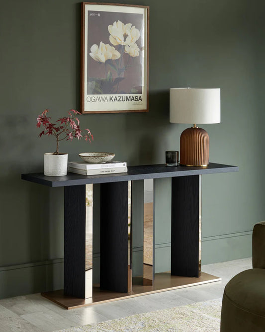 Holland Black Ash Console Table