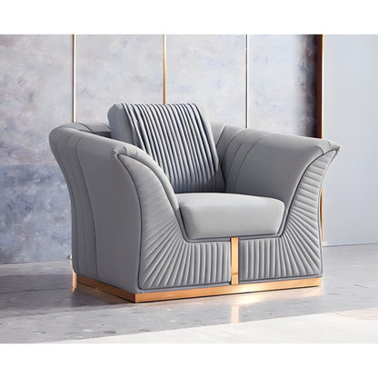 Gadarif Sofa Set in Luxury Grey Velvet