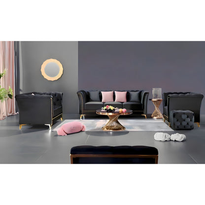 Matama Sofa Sets in Luxury Black Velvet