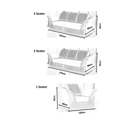 Gadarif Sofa Set in Luxury Grey Velvet