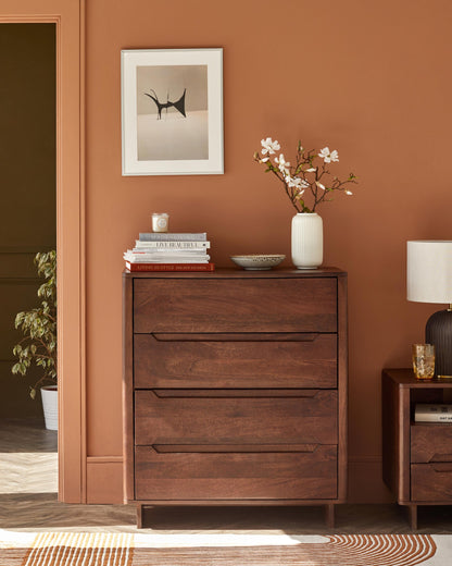 Bryce Dark Mango Wood Chest of Drawers