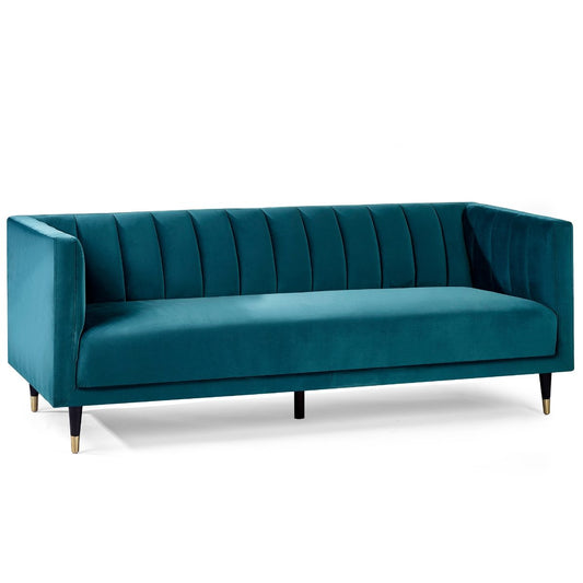 Salma Scalloped Back Three-Seater Sofa