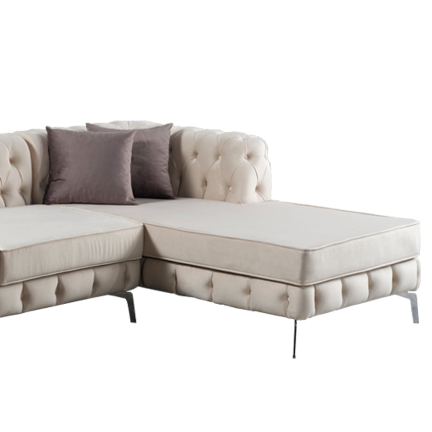 Shendi Chesterfield Cream Corner Sofa