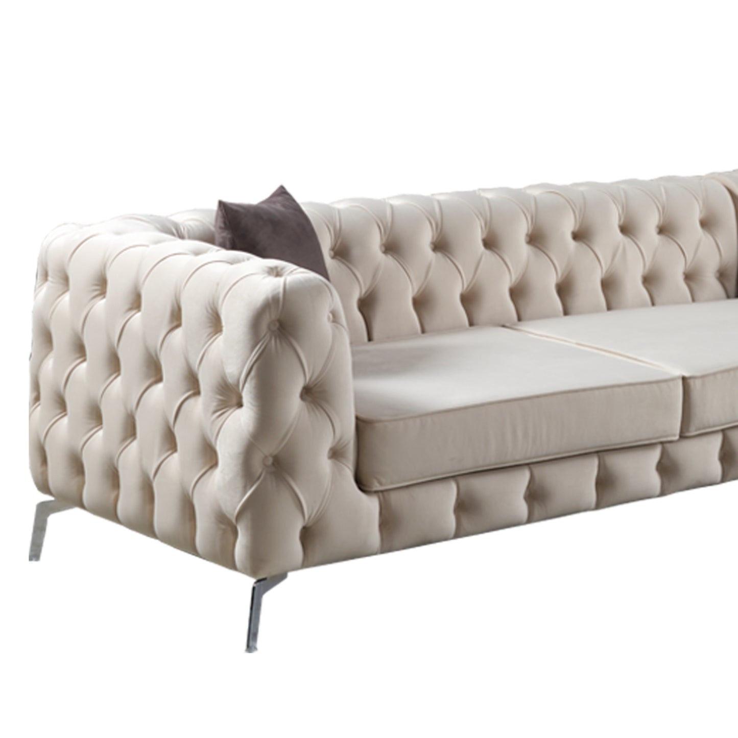 Shendi Chesterfield Cream Corner Sofa