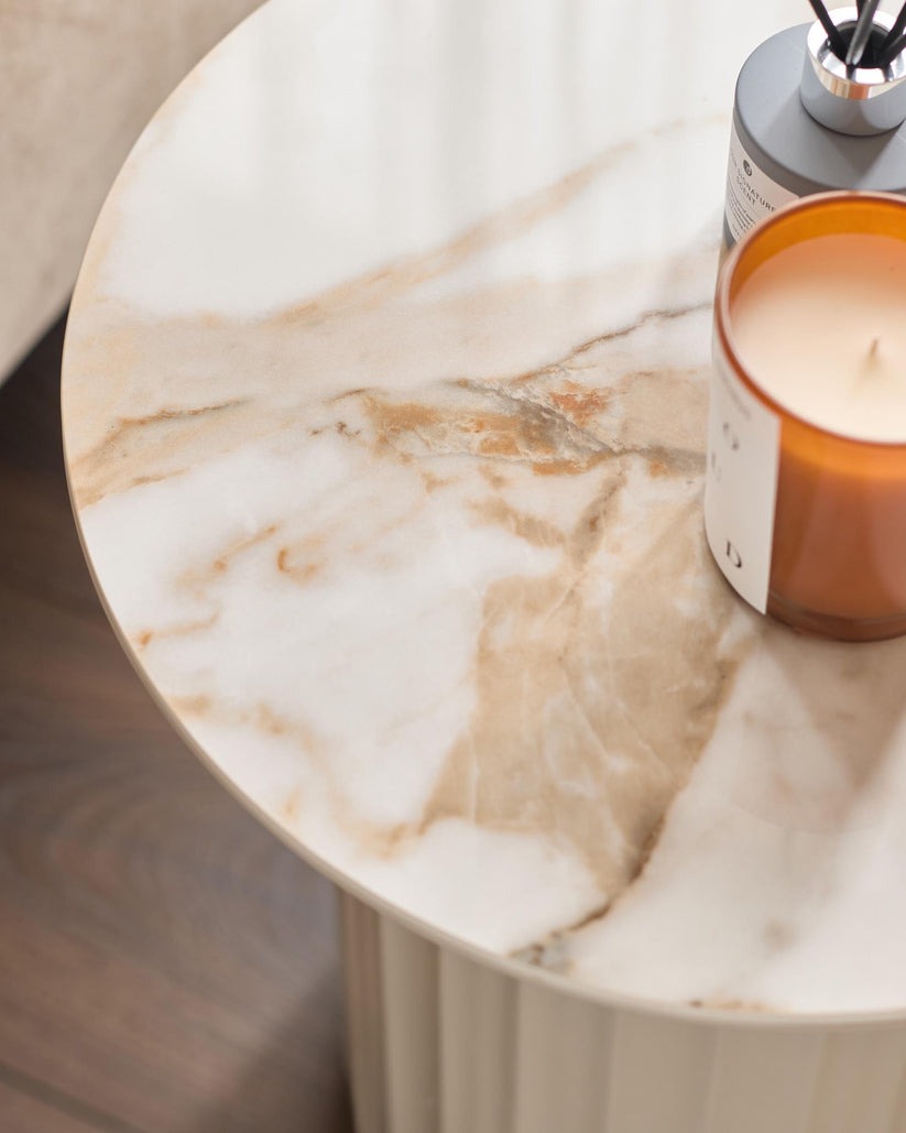 Austin Natural Ceramic Side Table