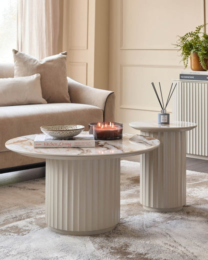 Austin Natural Ceramic Side Table
