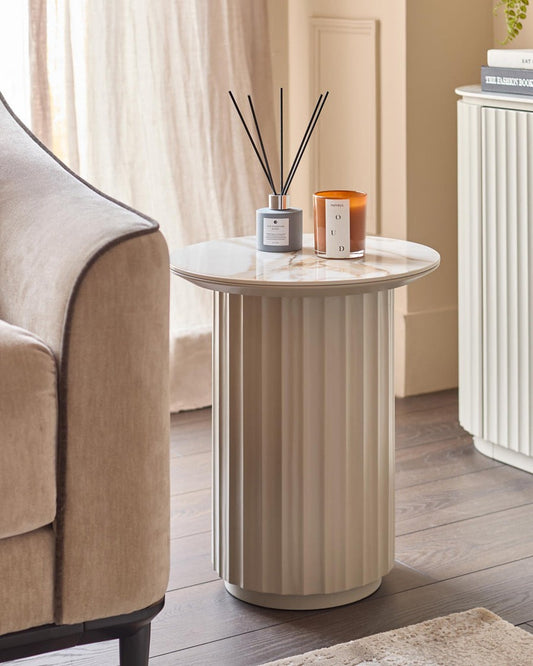 Austin Natural Ceramic Side Table