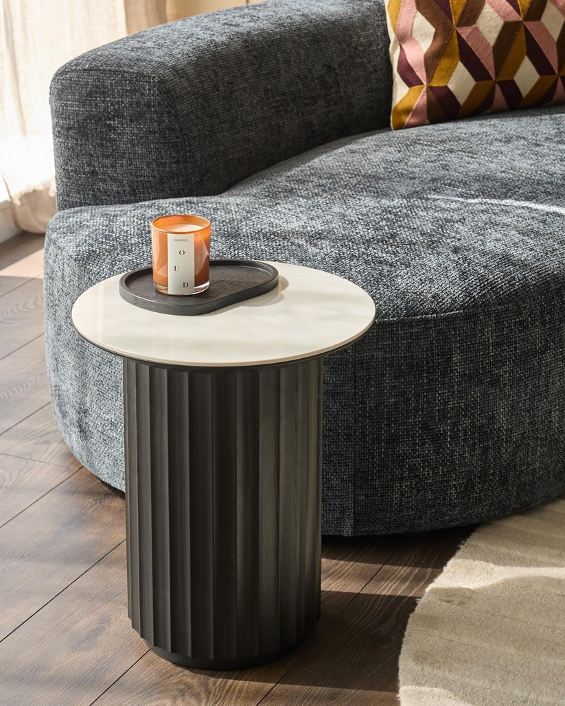 Hanne White Ceramic Side Table
