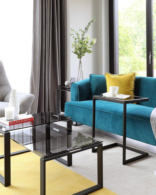 Ezra Smoked Glass Tray Table