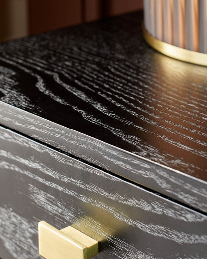 Odele Dark Grey Bedside Table