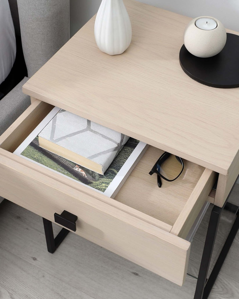 Odele Dark Grey Bedside Table