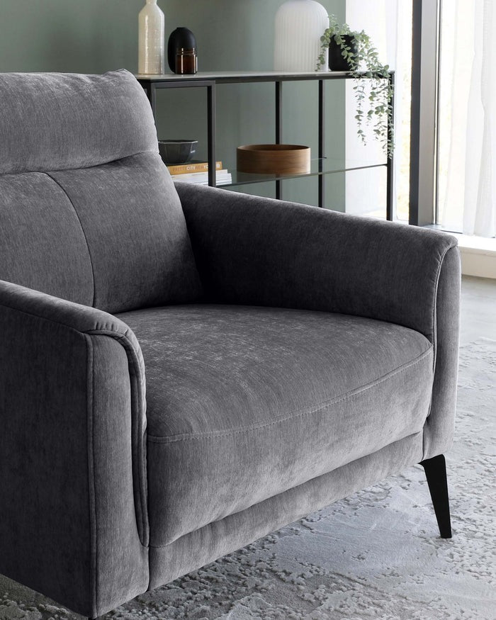 Brooks Light Grey Fabric Armchair