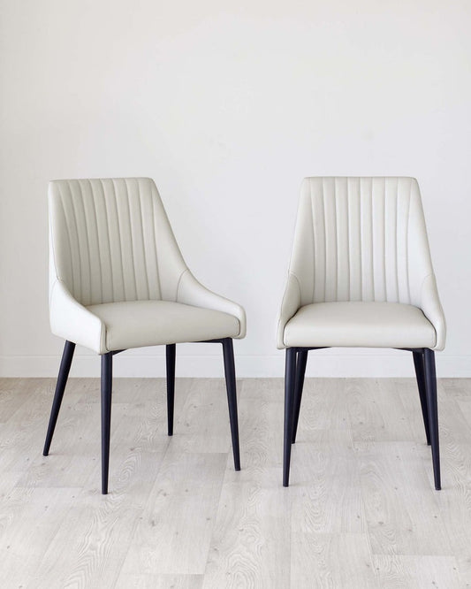 Blakely Light Grey Faux Leather Dining Chair - 2 Set