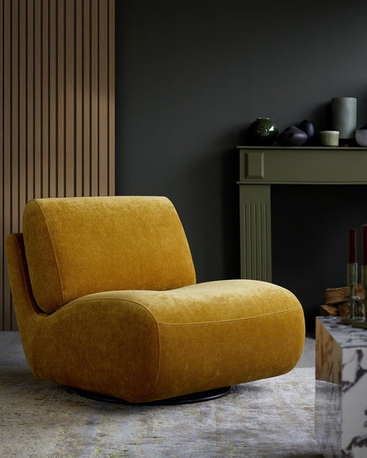 Frances Fabric Swivel Accent Chair