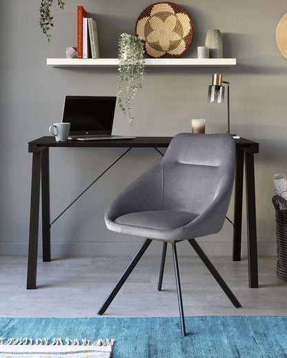 Cleo Velvet Swivel Chair