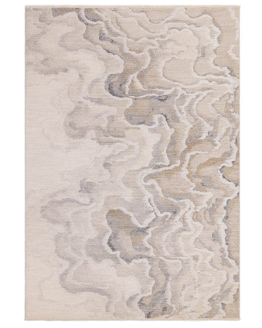 Eden Soft Silver Textured Large Rug