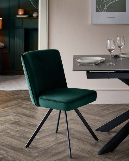 Serena Velvet Swivel Chair