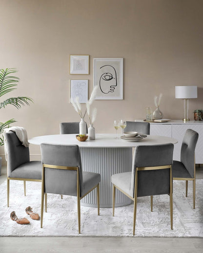 Keira Velvet Dining Chair - 2 Set