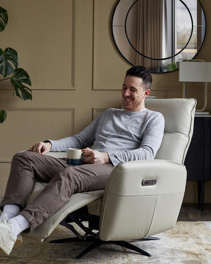 Aiden Fabric Massage Recliner Accent Chair
