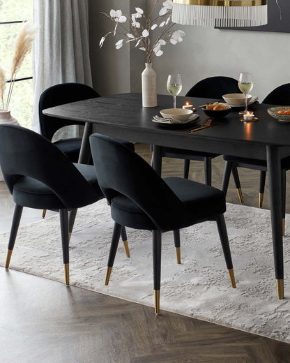 Clover Velvet Dining Chair - 2 Set
