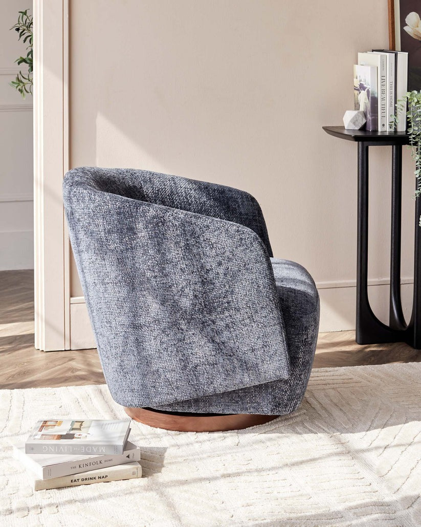 Natalia Chunky Weave Swivel Accent Chair