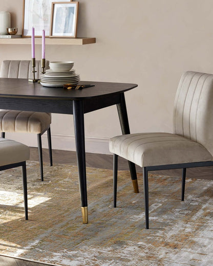 Sepia Mixed Metallics Textured Large Rug