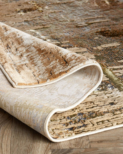 Sepia Mixed Metallics Textured Large Rug