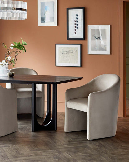 Freya Champagne Velvet Dining Chair