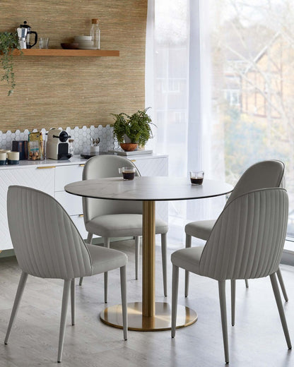 Saylor Faux Leather Dining Chair - 2 Set