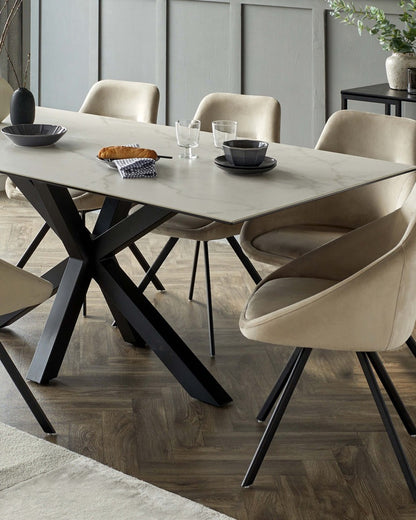Cleo Velvet Swivel Chair