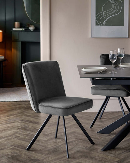 Serena Velvet Swivel Chair