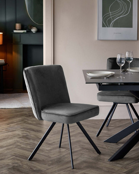 Serena Velvet Swivel Chair