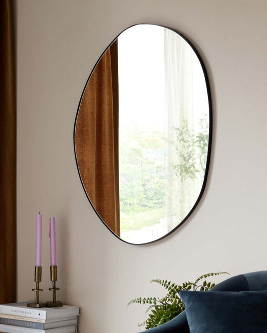 Caspian Small Wall Mirror Black