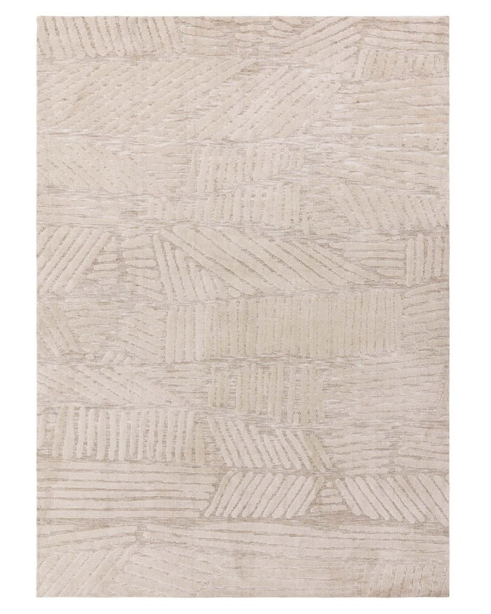 Porcelain Cream Textured Large Rug