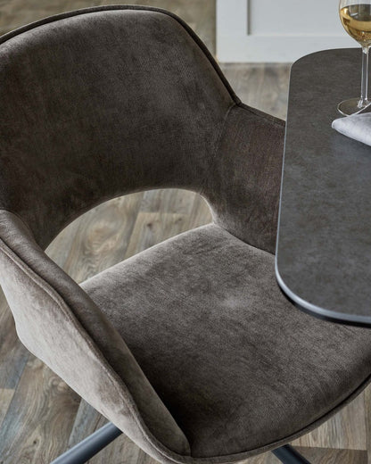 Marlow Fabric Swivel Dining Chair - 2 Set