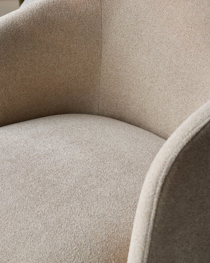 Natalia Natural Boucle Swivel Occasional Chair