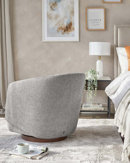 Natalia Chunky Weave Swivel Accent Chair