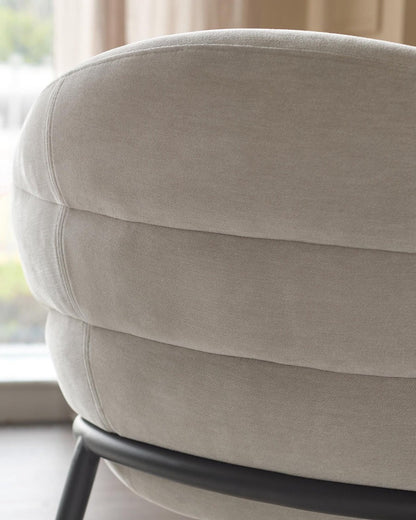 Phoebe Grey Fabric Cocktail Chair