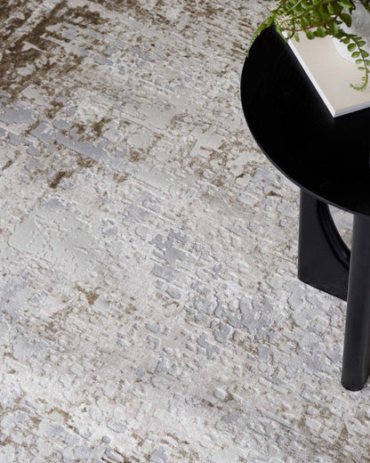 Distressed Natural Textured Large Rug
