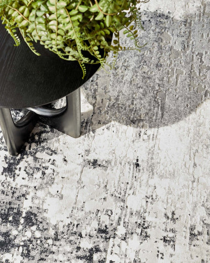 Distressed Natural Textured Large Rug
