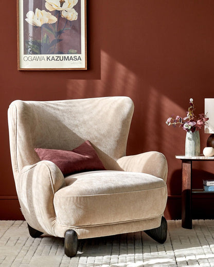 Harlan Champagne Fabric Accent Chair