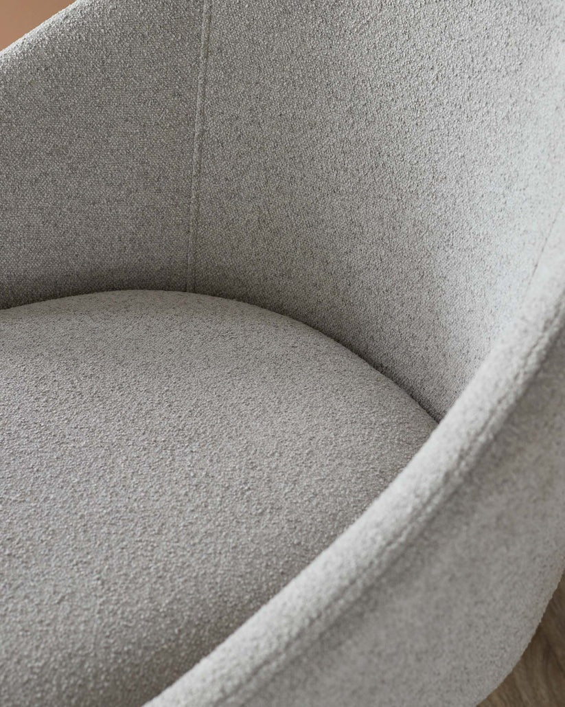 Cleo Boucle Swivel Chair