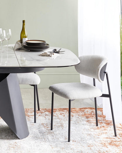 Cree Chenille Dining Chair - 2 Set