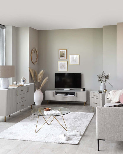 Albury Light Grey TV Unit