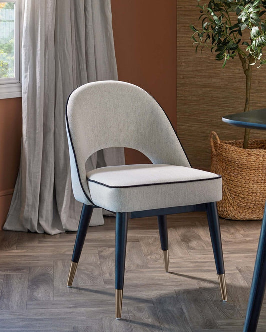 Clover Dual Tone Fabric Dining Chair - 2 Set