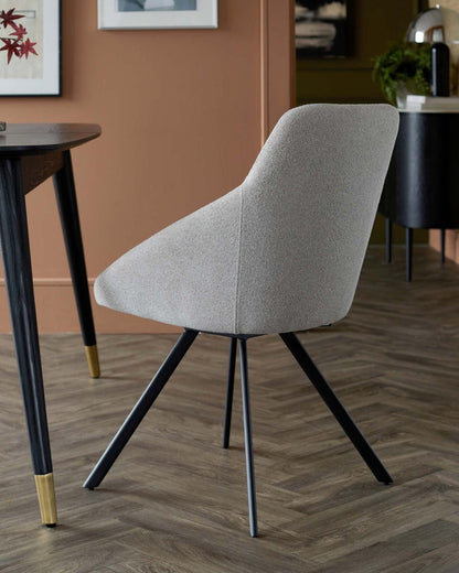Cleo Boucle Swivel Chair