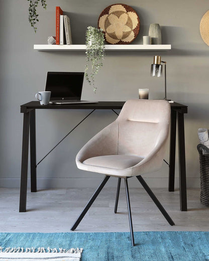Cleo Velvet Swivel Chair